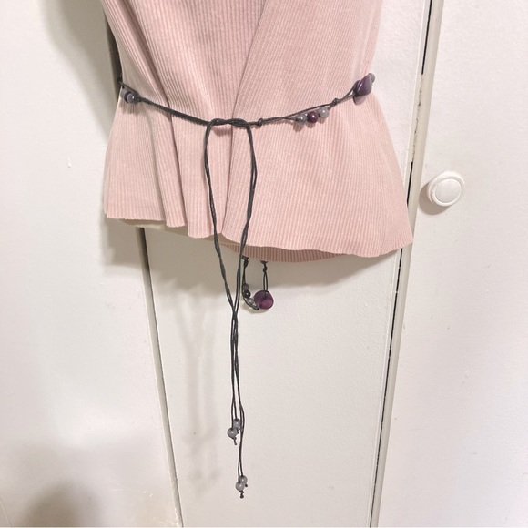 Boho Bohemian Long Beaded Self Tie Dress Tie Belt - Picture 3 of 7